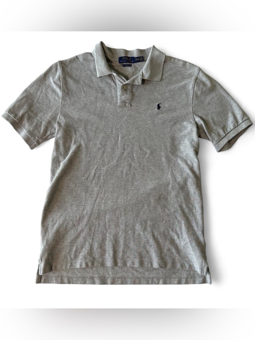Polo Ralph Lauren Gray Short Sleeve Polo Shirt Boys XL 18-20 Classic Preppy